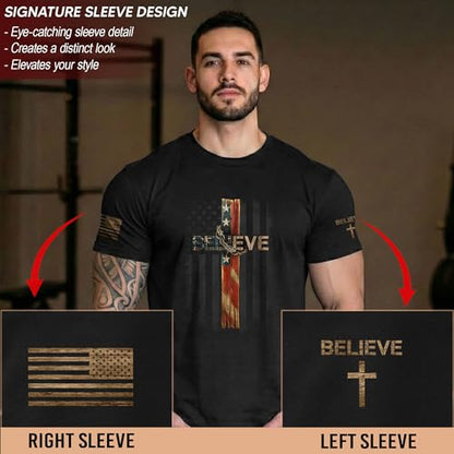 Faith Over Fear Shirt Men, Christian Shirts for Men - color: Ds13-black, size: 5X-Large