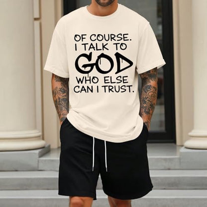 Fkatuzi Christian Jesus God Shirts for Men Religious Faith Bible Verse T Shirt Oversized Graphic Tee Cotton Streetwear Tops - color: Apricot, size: XX-Large