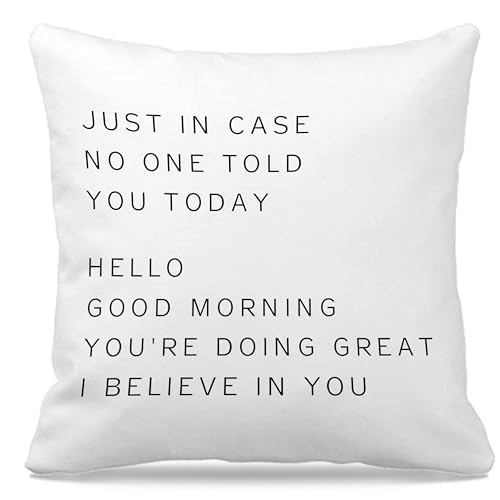Nogrit Inspirational Pillow Covers 18x18, Inspirational Gifts for Women, Teenage Girls & College Students, Throw Pillow Dorm Decor, Call Your Mom Pillow - color: I Believe in You