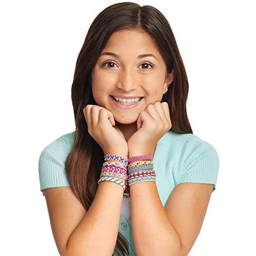 Make It Real Friendship Bracelet Maker Kit - Craft Up to 20 Stylish Bracelets with 100 Beads & Threads - Fun DIY Jewelry Set for Girls & Tweens - Develop Creativity Skills - Gift for Kids Ages 8