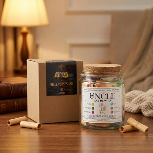 Bible Verse Jar for Uncle – 92 Strength Scriptures - color: Bible For Uncle