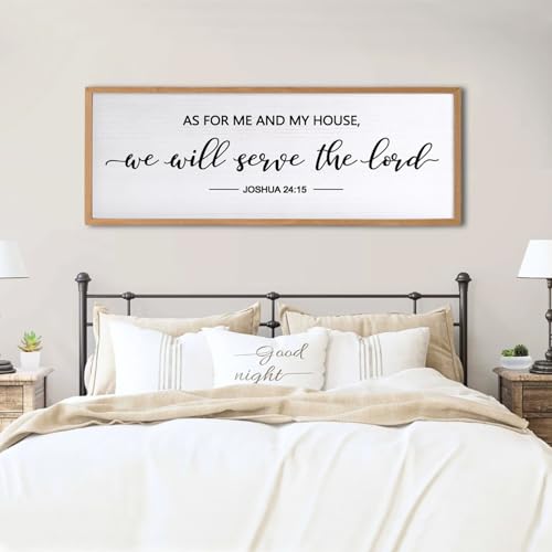As For Me And My House We Will Serve The Lord Wall Art 40''×15'' Wood - color: As For Me And My House We Will Serve The Lord Wood, size: 40"L x 15"W