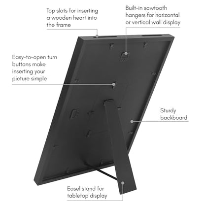 Americanflat 12x16 Shadow Box Frame - Matted to 4x6 - Black - color: Black