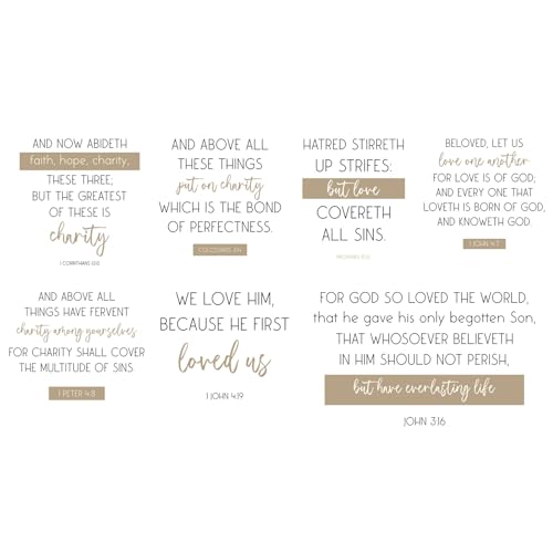 BBTO Bible Verse Stickers Peel & Stick,Put on Charity - style: Put on Charity