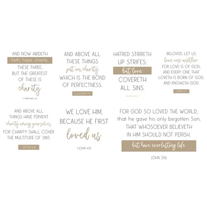 BBTO Bible Verse Stickers Peel & Stick,Put on Charity - style: Put on Charity