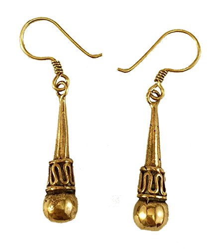 Bronze Classic Vintage Small Drop Dangle Earrings Gold Color Fish Hook For Women Men Lightweight Jewelry Gift