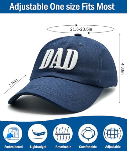 Dad Hats for Men, 3D Embroidered Dad Baseball Cap - color: Navy Blue