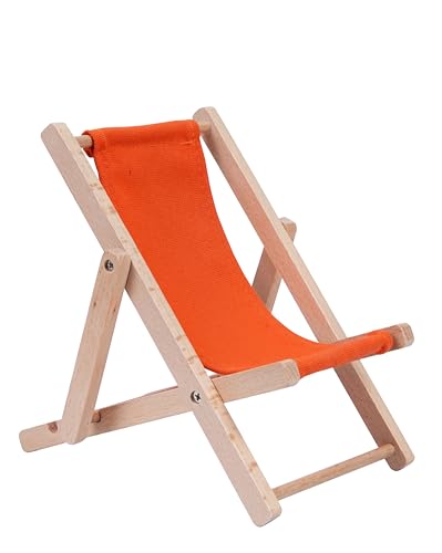 Foldable Wooden Cell Phone Stand, Phone Holder for Desk - color: Orange