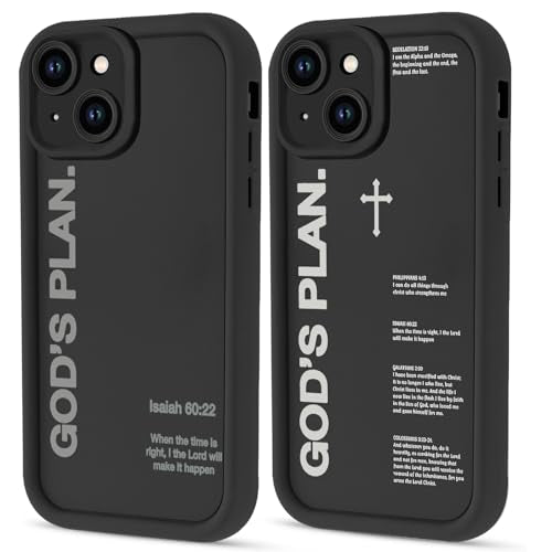 Stylish God's Plan Isaiah 60:22 Bible Verse Jesus Cross Christian Phone Case for iPhone 14 Case Shockproof Soft Protective for Women Men Cover Funda for iPhone 14 6.1 Inch - color: Christian