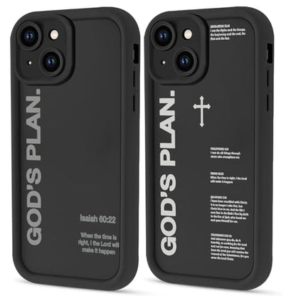 Stylish God's Plan Isaiah 60:22 Bible Verse Jesus Cross Christian Phone Case for iPhone 14 Case Shockproof Soft Protective for Women Men Cover Funda for iPhone 14 6.1 Inch - color: Christian