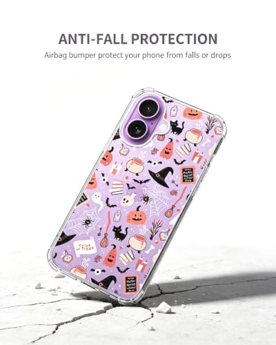 Halloween Mystic Clear Phone Case Compatible with iPhone 17, Spooky Ghosts Cats Phone Cover for iPhone 17 - color: Mystic Halloween