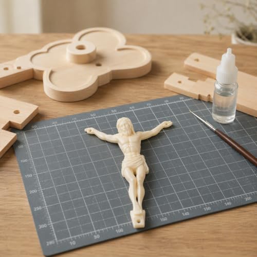 Cabilock DIY Jesus Figurine for Crucifix Wall Cross and Christian Crafts