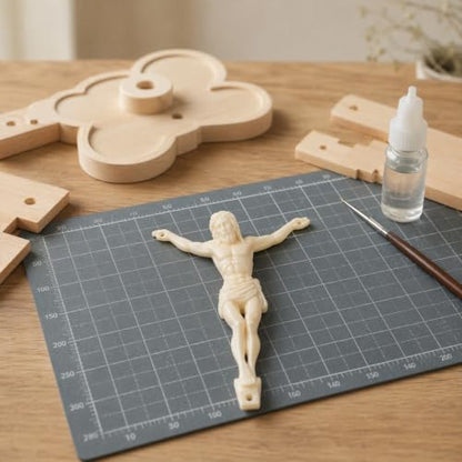 Cabilock DIY Jesus Figurine for Crucifix Wall Cross and Christian Crafts