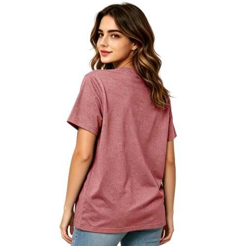 Christian Shirts for Women Religious Bible Verse Faith Tee - color: Pink, size: Medium