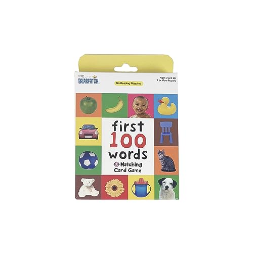 Briarpatch, First 100 Words Matching Card Game, Based On Board Books By Roger Priddy, Preschool Learning for Kids