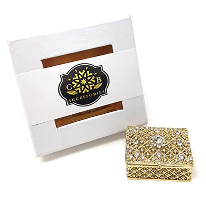 Wedding Unity Coins - Arras de Boda - Decorative Box with Rhinestone Crystals Keepsake 75 (Gold)