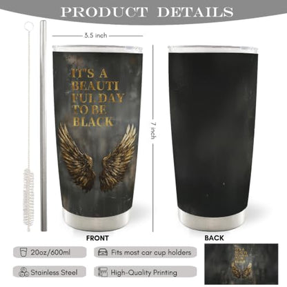 Inspirational Black Women Gifts 20oz Travel Coffee Mug Tumbler - color: black3