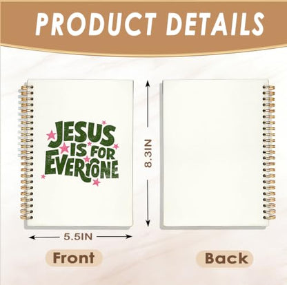 Christian Journal Notebook, Christian Gifts for Women - color: Jesus is for Everyone Retro Notebook