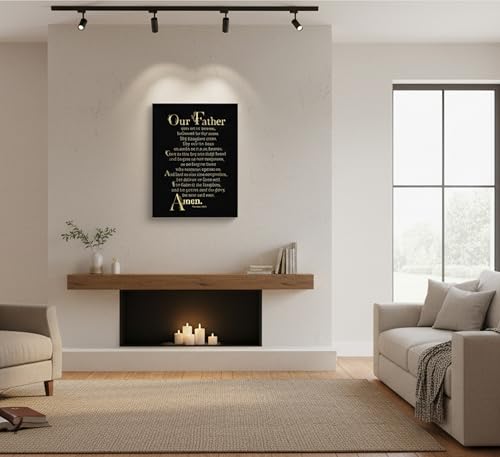 KecKoth Our Father Canvas Wall Art 16x24Inch - size: 24"L x 16"W