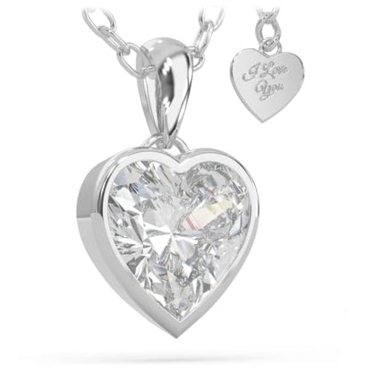 SERASAR Premium Necklace Women| 316L Stainless-Steel | 18 Carat - color: Silver, style: Love