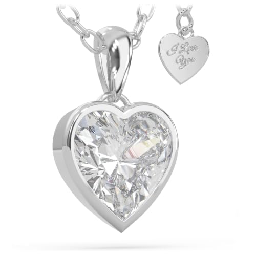 SERASAR Premium Necklace Women| 316L Stainless-Steel | 18 Carat - color: Silver, style: Love