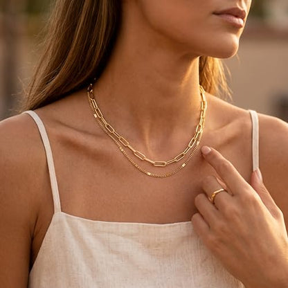 Cross Necklace for Women Girls, 14K Gold Plated Dainty Pendant Necklaces Set, Cute Trendy Faith Christian Religious Everyday Jewelry Gifts Aesthetic Accessories Non Tarnish - color: Triple Layered Curb Mix