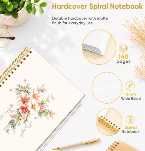 Jesus Christian Cross Floral Notebook Journal, Bible Notebook - color: Bible-01