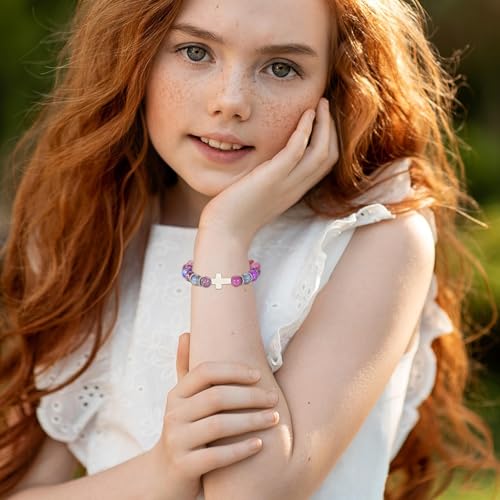 Bracelets for Girls Cross Soccer Bracelets Birthday Gifts for Girl - color: 1# 12th Birthday