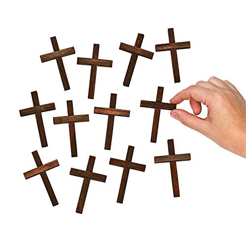 Fun Express Small Wood Cross, Set of 12