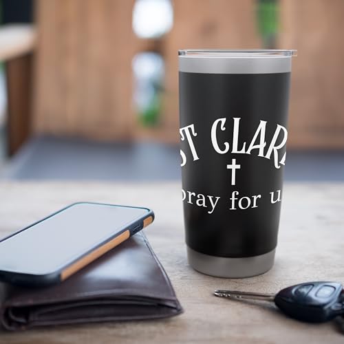 St Clare of Assisi Prayer Catholic Patron Saint Stainless Steel Insulated Tumbler