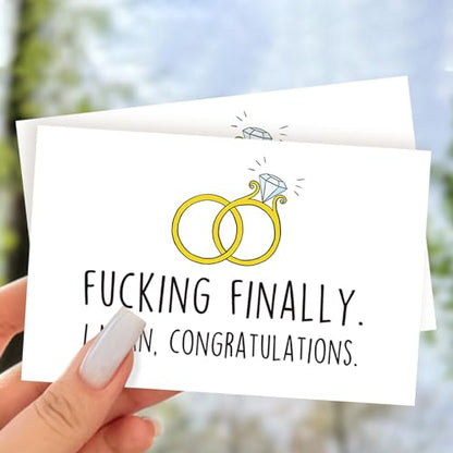 Humor Wedding Card for the Couple, Sarcastic Congrats Card for Bride & Groom, Funny Wedding Shower Card, Engagement Car, Marriage Congratulations Card - color: 3-32