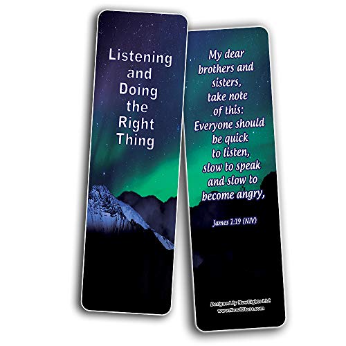NewEights Popular Bible Verses Teenage Boys Bookmarks (12 Pack) - color: Popular Verses Teenage Boys Bookmarks (12 Pack)