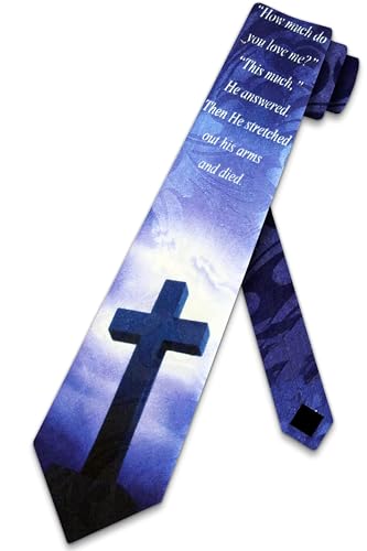 Steven Harris Cross Ties Mens Religious Necktie Jesus Tie for Men Christian Faith Neckties