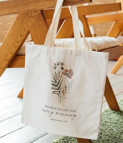 Inspirational Christian Bible Verse Foral Tote Bag for Women - color: Bible10