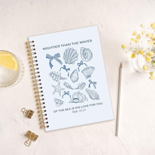MOFUYU Bible Journal for Women,Blue Coquette Notebook for Girls - color: white(Blue-2)