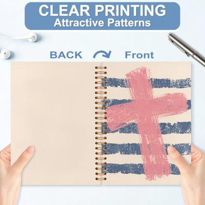 Christian Gifts for Women Faith Notebook Journal, 5.5x8.3 - color: white-Faith