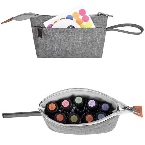 LUXJA Essential Oil Carrying Bag Holds 8 Bottles, Gray - color: Gray, size: Single-layer: hold 8 bottles