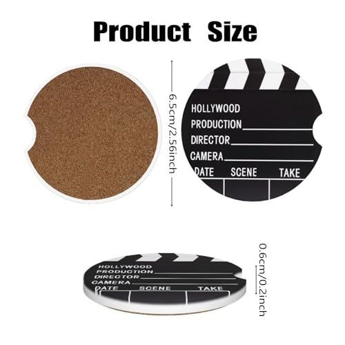 Ceramic Car Cup Coasters 2PCS - Camera Board - color: Camera Board