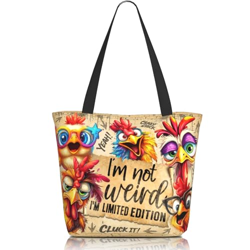 Bible Tote Bags for Women Christian Gifts Religious Church Shoulder Bag - color: Chicken