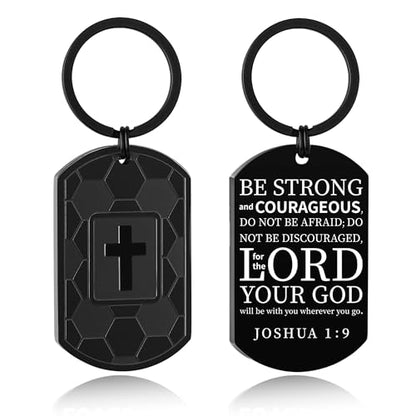 Football/Baseball/Soccer/Basketball Keychain for Men Sport Gifts for Men - color: Black, style: Soccer-joshua 1:9