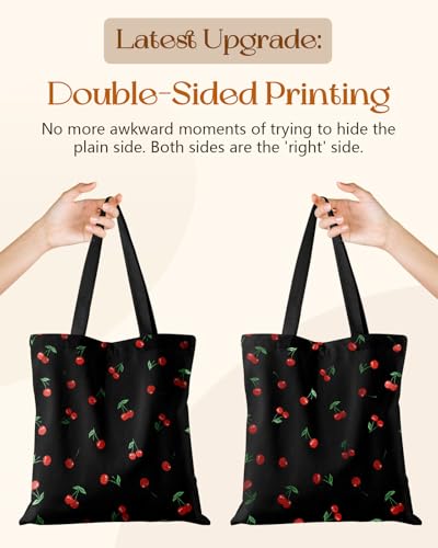 Miss Adola Canvas Tote Bag with Zipper for Women - color: Black Cherry
