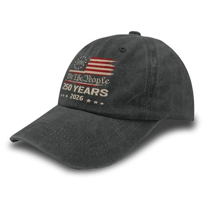 250th Anniversary 250 Years Freedoms Baseball Hat Running Embroidered Cap for - color: Pigment Black
