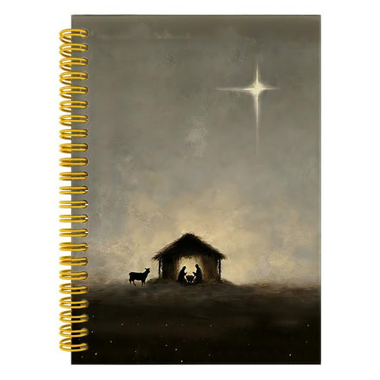 Christian Notebook Journal, Nativity Scene Jesus Bible Verse Journal Gifts for Women, Holy Night Star Religious Prayer Spiral Hardcover Notebook for Work Study, 5.5x8.3 Inch - color: Multiple color3