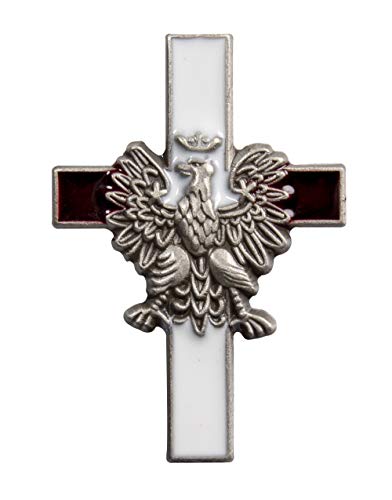 Polart | Polish Lapel Pin - Polska Pin with Butterfly Clutch - Poland Gifts for Suits, Bags, Hats, and Collectors of Jewelry Lapel Pins and Brooches (for Men & Women) - style: Christian Cross Brooch