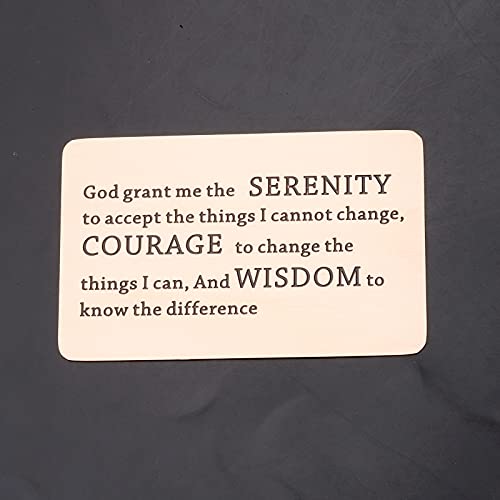 TGBJE Inspirational Wallet Card Inspirational Christian Bible Verse Gift Religious Gift Serenity Prayer Gift God Grant Me The Serenity to Accept The Things Gift - color: RG serenity card