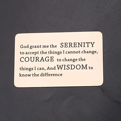 TGBJE Inspirational Wallet Card Inspirational Christian Bible Verse Gift Religious Gift Serenity Prayer Gift God Grant Me The Serenity to Accept The Things Gift - color: RG serenity card