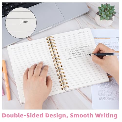 Bible Journal for Women Teens and Students, Galatians 5:22–23 Scripture Design for Prayer Bible Study School and Christian Gifts, Blue Hardcover Spiral Notebook, 5.7" x 8.3", 160 Pages - color: Blue
