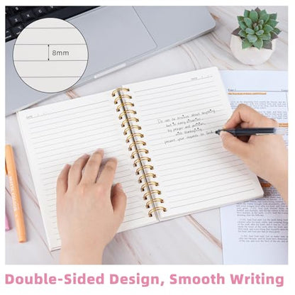 Bible Journal for Women Teens and Students, Galatians 5:22–23 Scripture Design for Prayer Bible Study School and Christian Gifts, Blue Hardcover Spiral Notebook, 5.7" x 8.3", 160 Pages - color: Blue