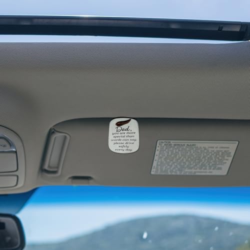 Fathers Day Male Gift Metal Car Visor Clip Drive Safe Auto Visor Clips Guardian Angel Inspirational Gifts 2 inches for Fathers Day Men Birthday car(Dad) - style: Dad
