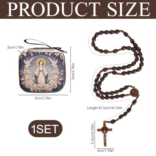 Catholic Rosary Beads, Rosarios Cross Pendant Decorative Prayer Box - color: Style-9